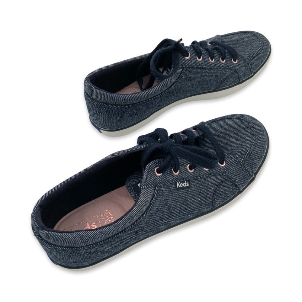 Keds Center III Tie Casual Show Dream Memory Foam Womens 8 Blue - Picture 4 of 9